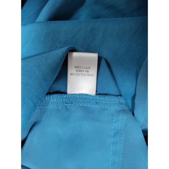 Christopher & Bank Sleeveless Ruffle Tank Top‎ Blue Layered Casual Blouse Size L - Picture 7 of 8